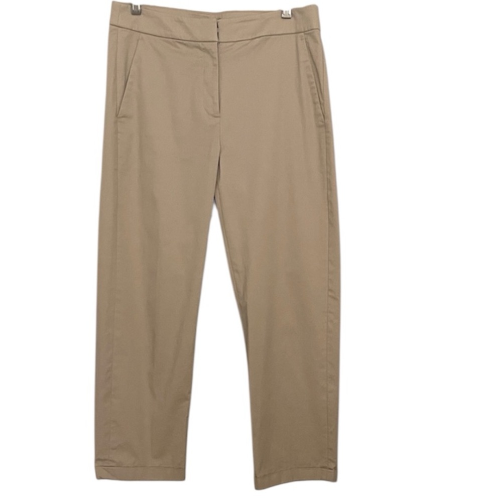 J. Crew Kate Khaki Straight-Leg Cotton Pants Size 6P
